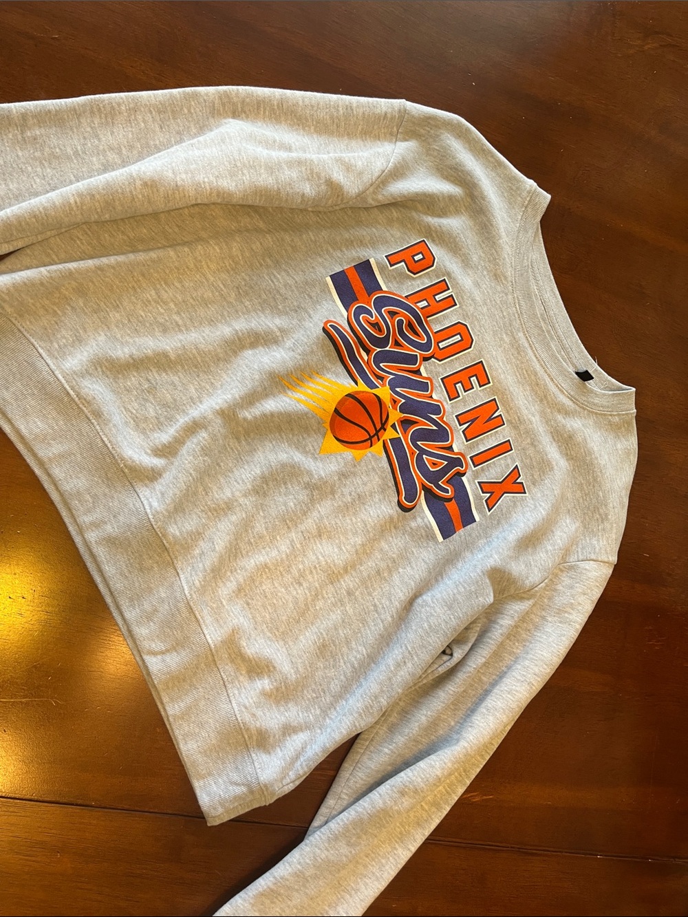 Phoenix Suns basketball grey cropped sweatshirt NBA